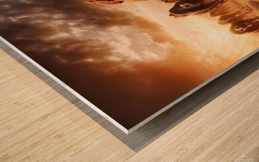 The great race Wood print