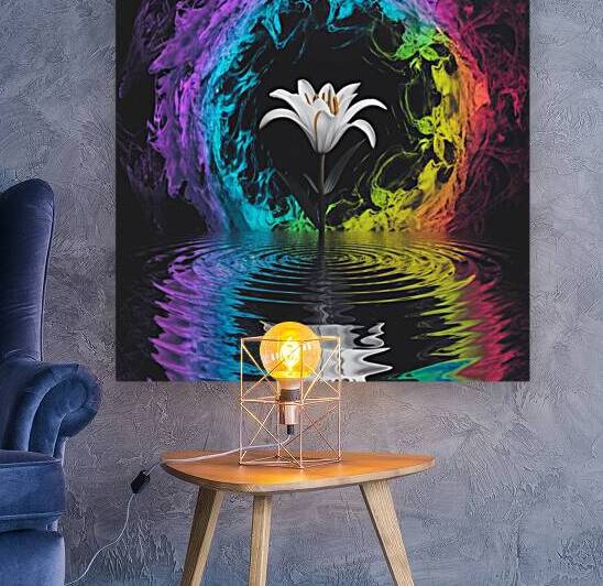 Luminescent Lily in a Vortex of Colors by Visual Orchid