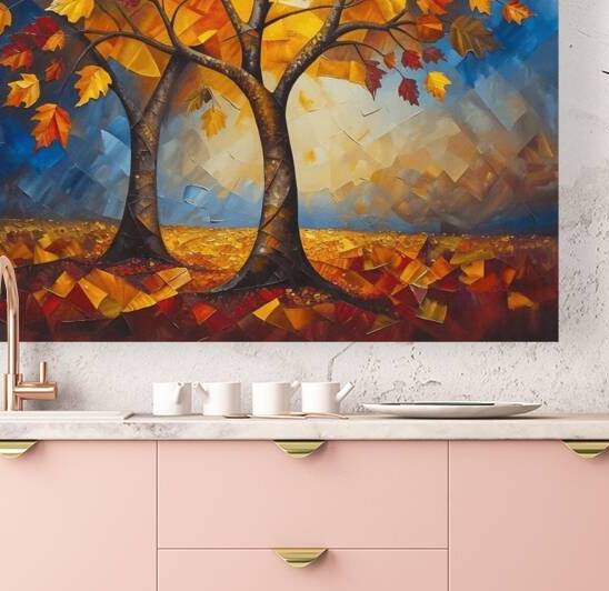 Golden Geometry of Autumn by Visual Orchid