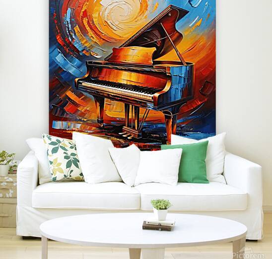 Piano in a Whirl of Color by Visual Orchid