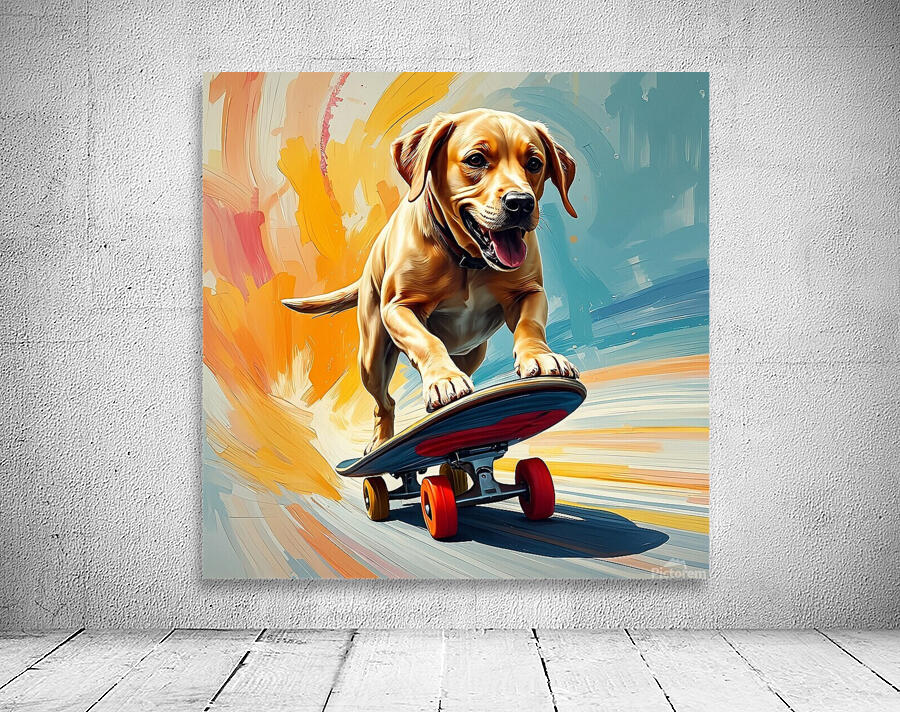 The Skating Retriever Wall Preview