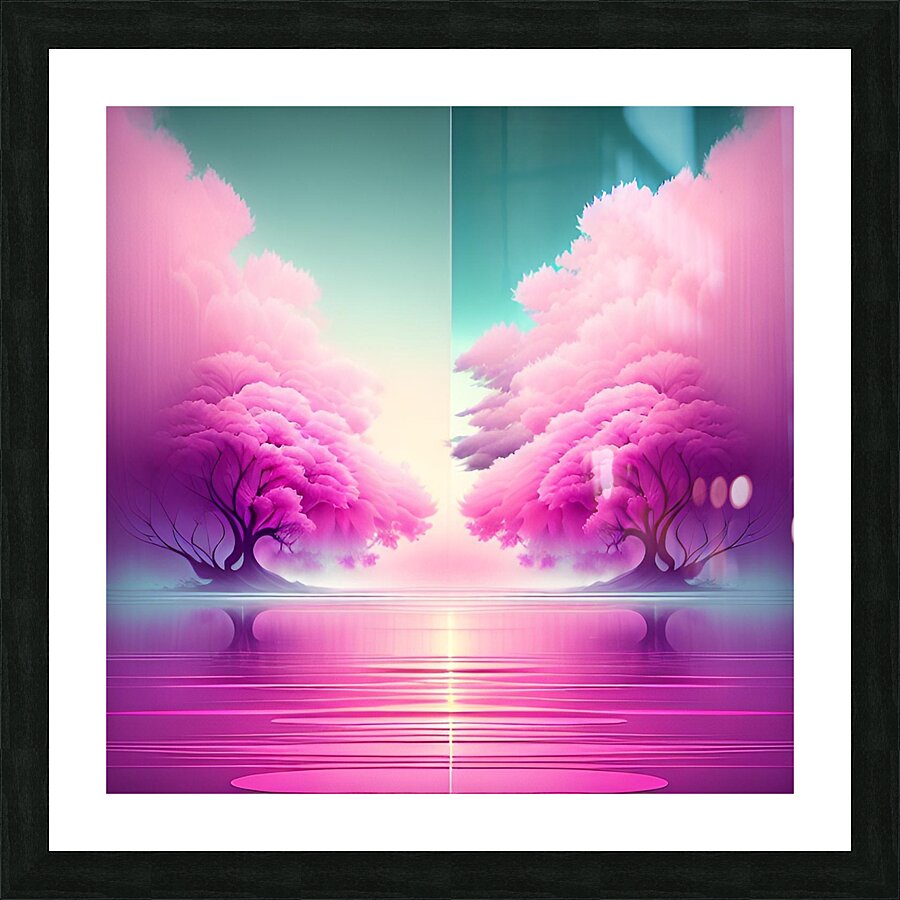Pink Serine  Picture Frame print