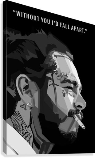 Post Malone Quotes Black Canvas Print