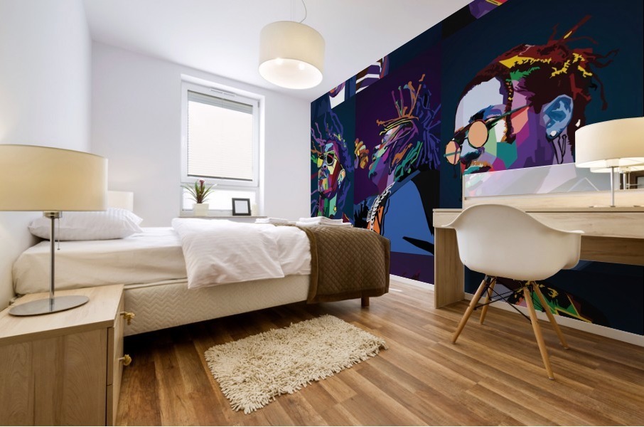 Rapper collage Mural print