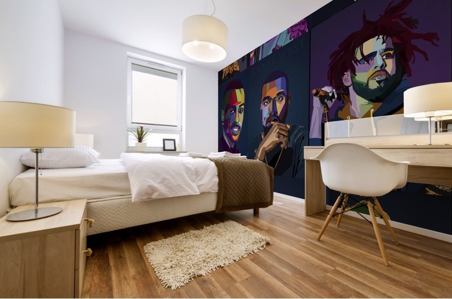 Rapper Collage Mural print