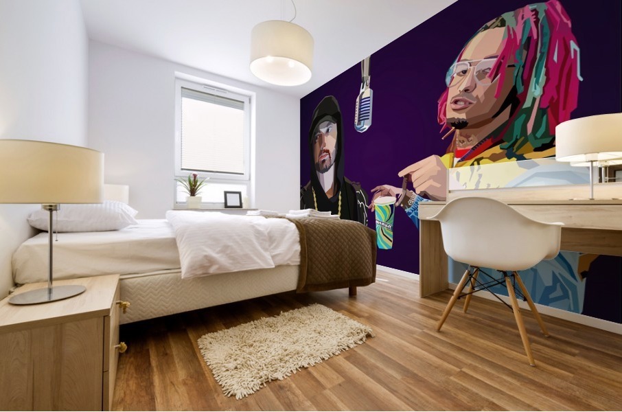 Eminem Lil Pump Mural print