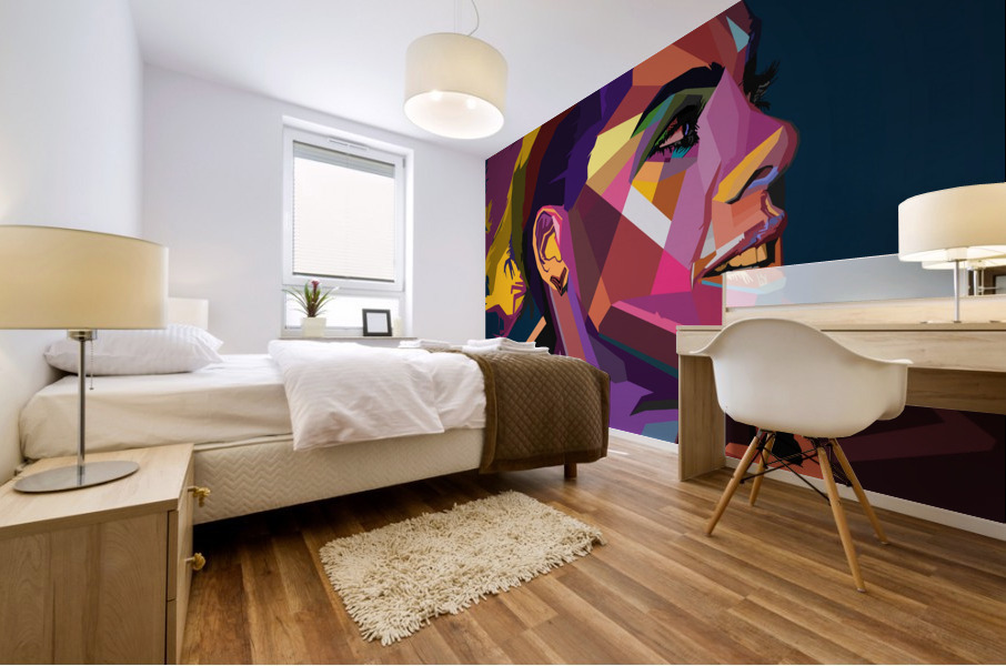 Pink singer Mural print