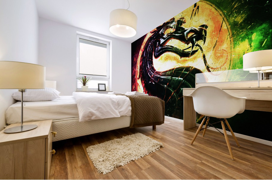 Mortal Kombat logo Mural print