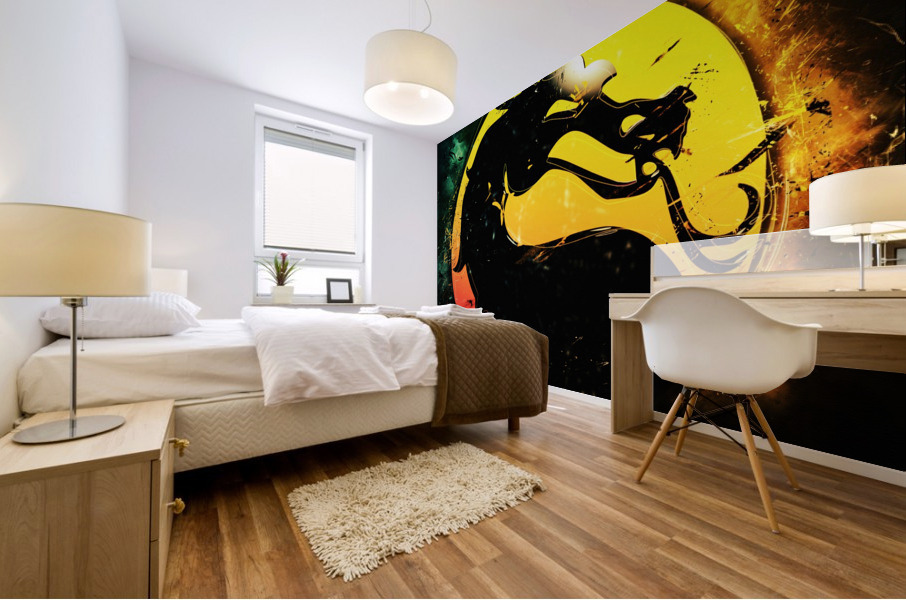 Mortal Kombat logo Mural print