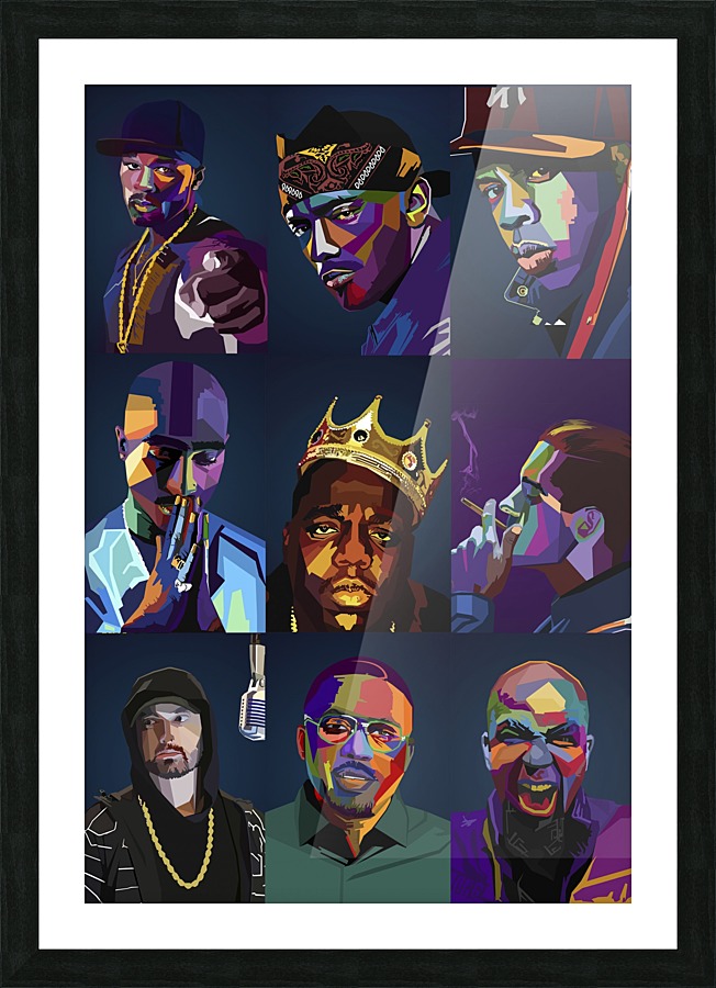 Rapper Collage Picture Frame print