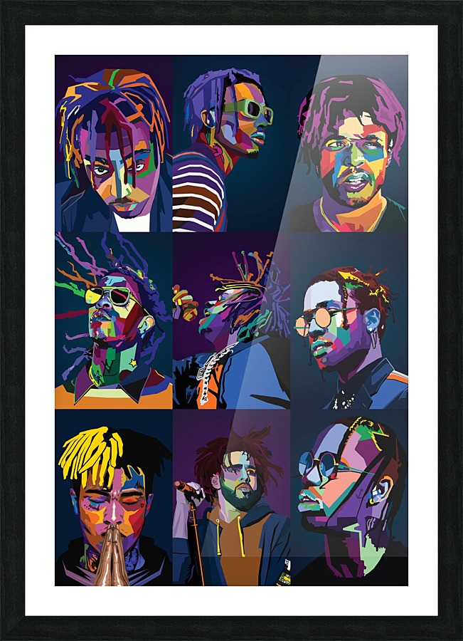 Rapper collage Picture Frame print
