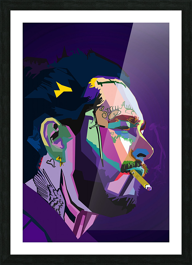 Post Malone Wpap Picture Frame print