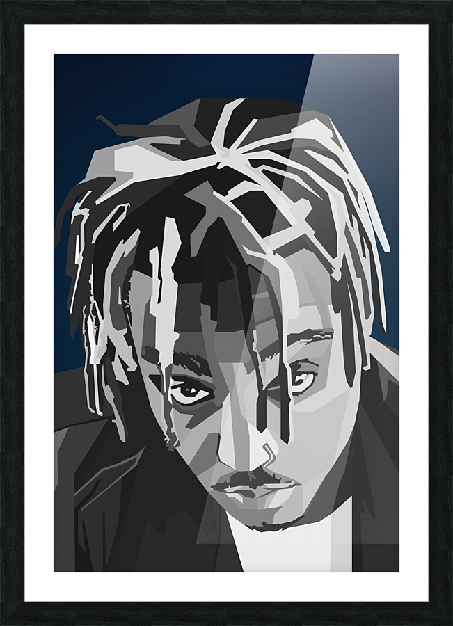 Juice Wrld Black Rapper Picture Frame print