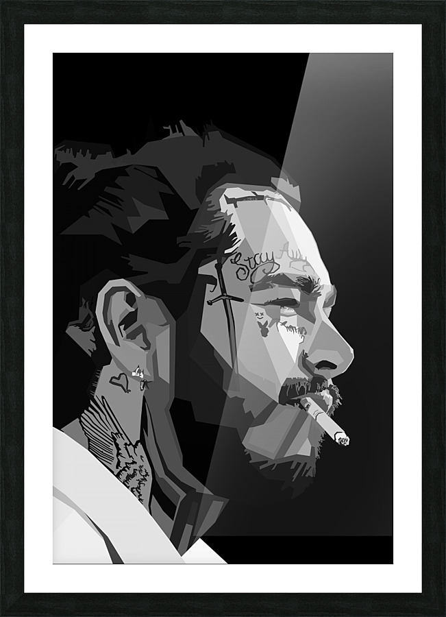 Post Malone rapper Picture Frame print