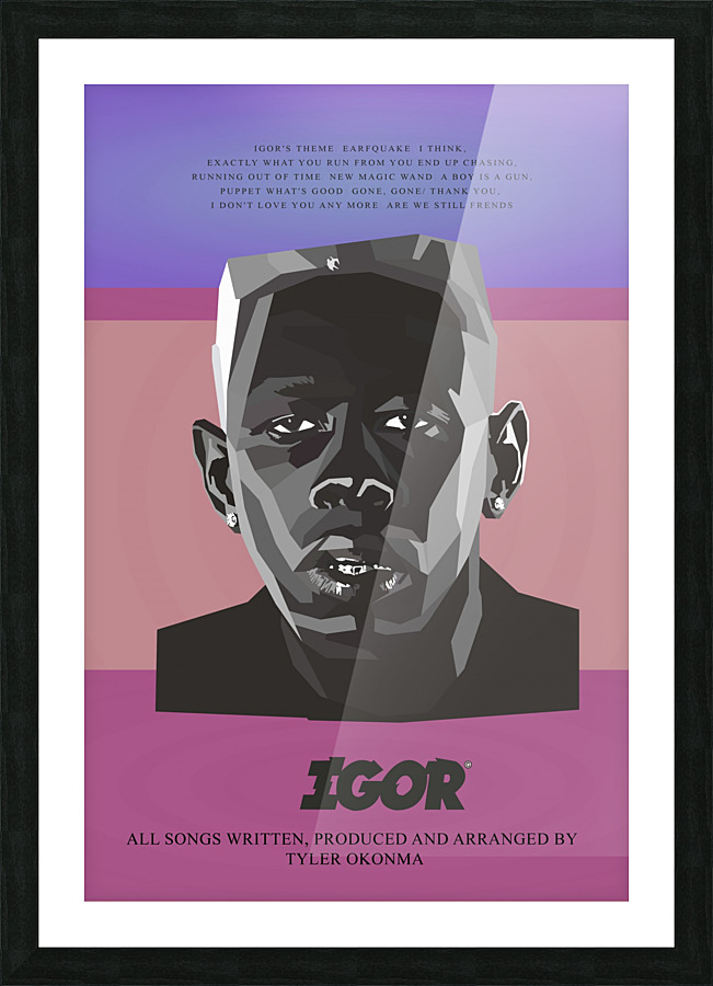 IGOR black rapper Picture Frame print