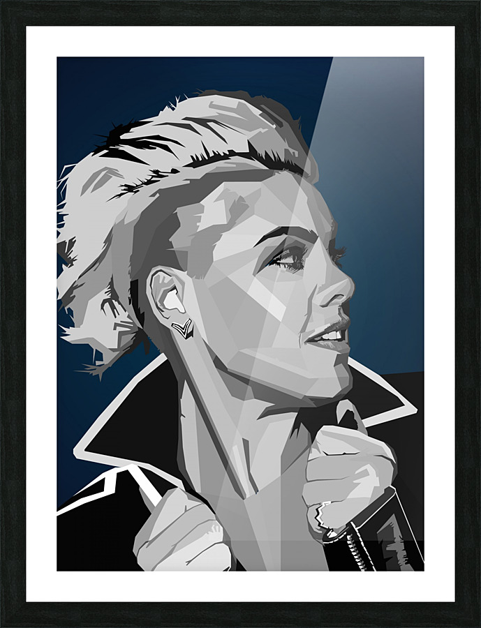 Pink singer Picture Frame print