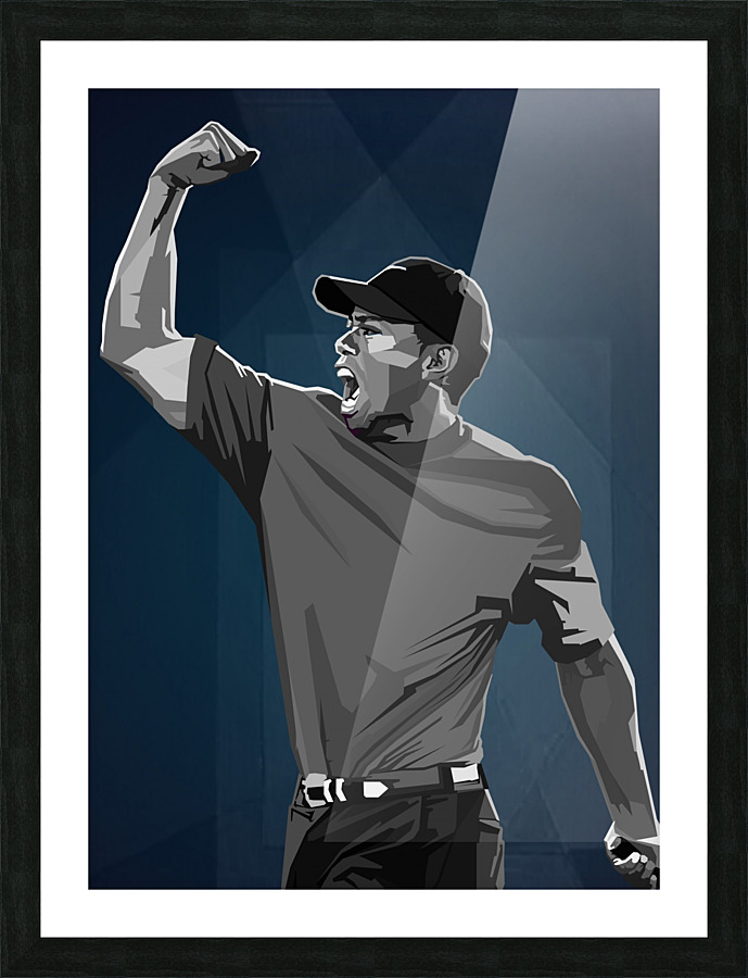 Tiger Woods Black Picture Frame print