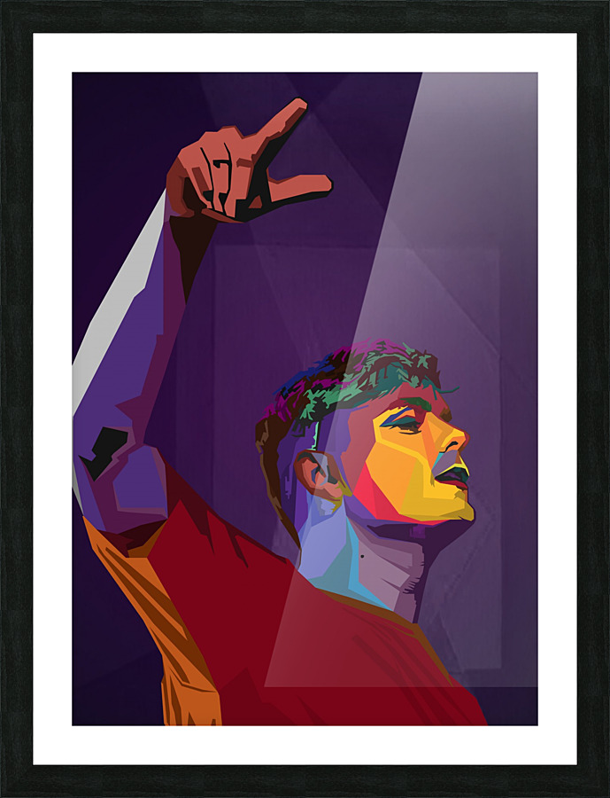 Martin Garrix Color Picture Frame print