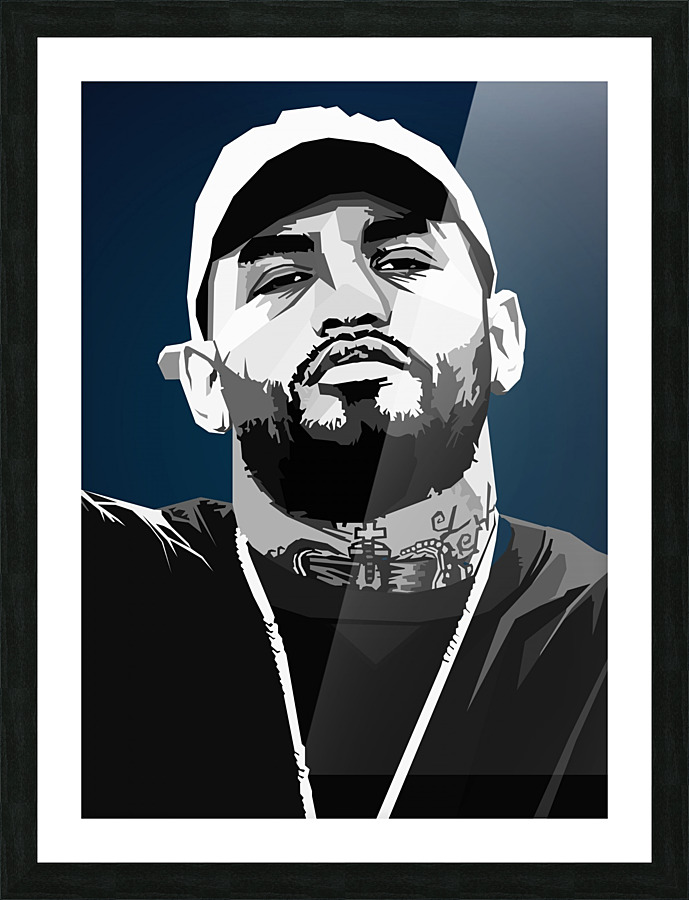 Joyner Lucas Black Picture Frame print