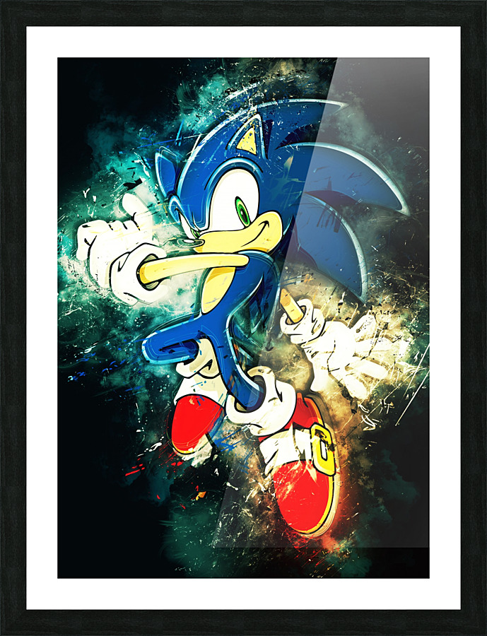 Sonic the Hedgehog Picture Frame print