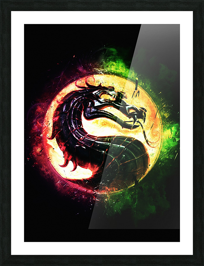 Mortal Kombat logo Picture Frame print