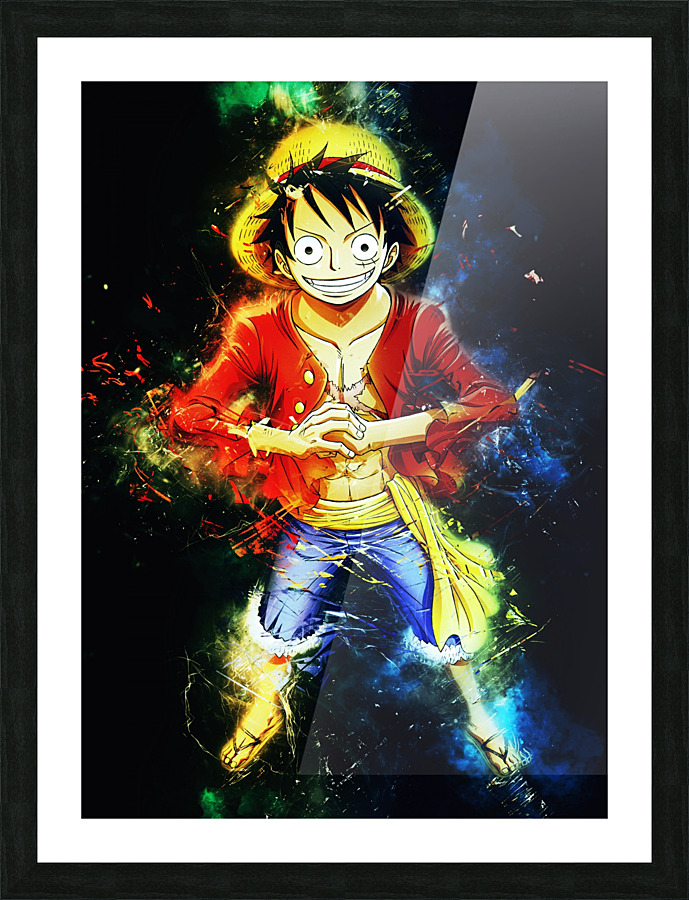 Luffy One Piece Picture Frame print