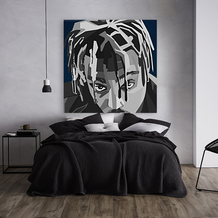 Juice Wrld Black Rapper Reproduction
