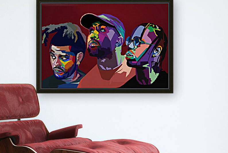 The Weeknd Kanye West Travis Scott by Long Art