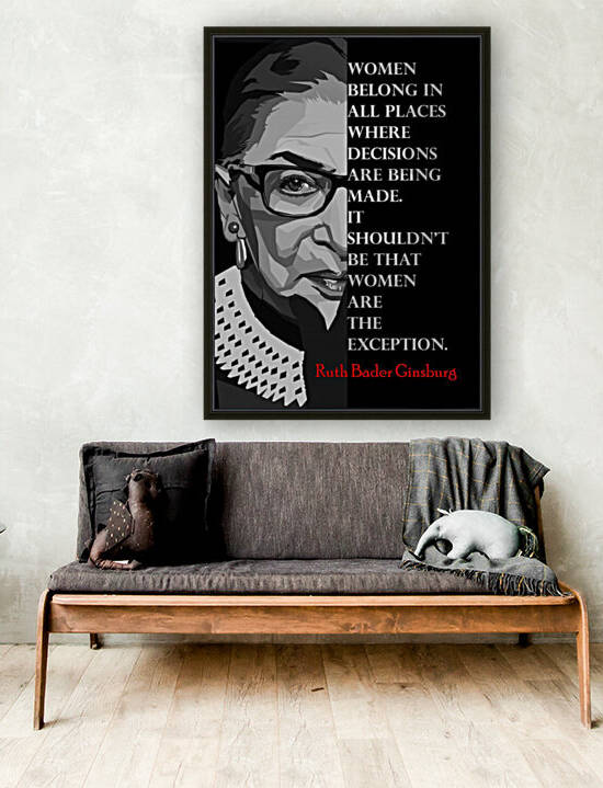 Ruth Bader Ginsburg Black QUOTES by Long Art