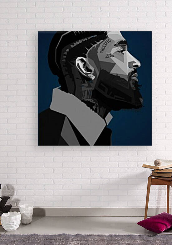 Nipsey Hussle BlueBlack by Long Art