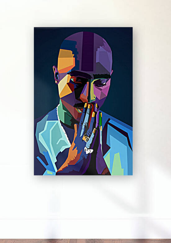 2Pac Tupac Amaru Shakur Color by Long Art