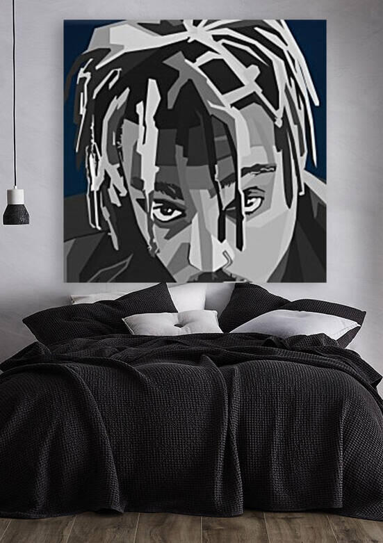 Juice Wrld Black Rapper Reproduction