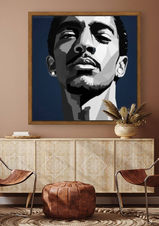 Nipsey Hussle Black by Long Art