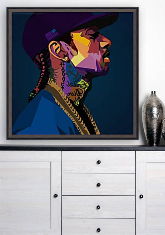 Nipsey Hussle rapper by Long Art