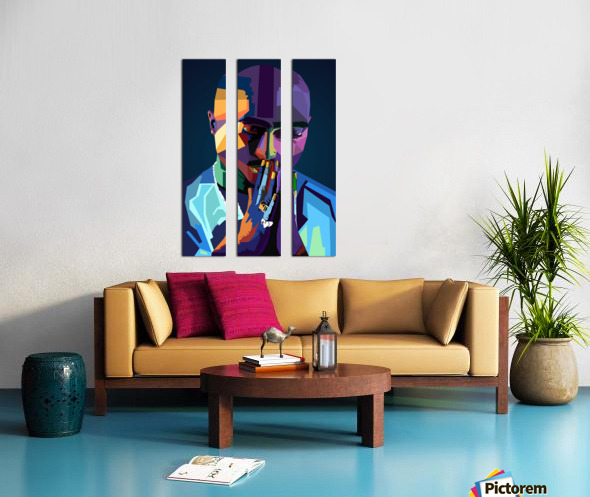 Poster Tupac Shakur (34) sur toile - Décoration murale pour salon, chambre à coucher - Style sans cadre - 20 x 30 cm