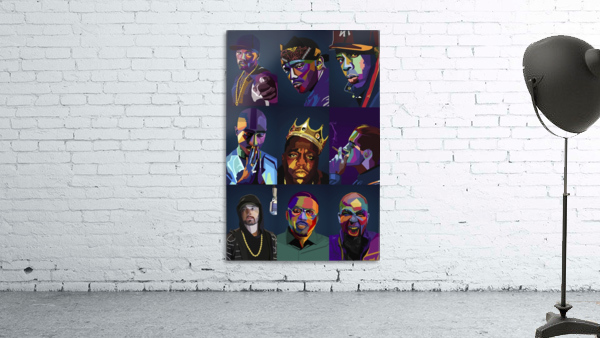 Rapper Collage Wall Preview
