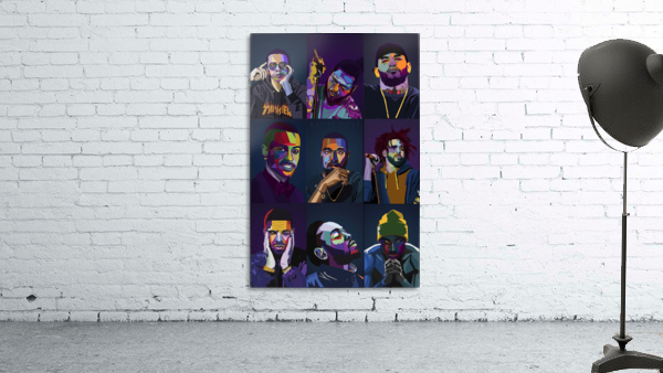 Rapper Collage Wall Preview