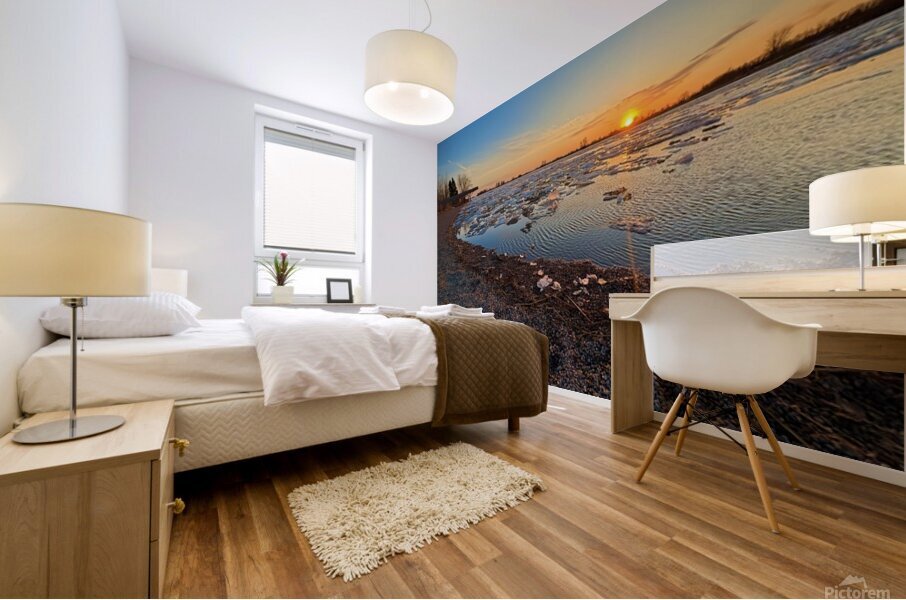 Spring sunrise Mural print