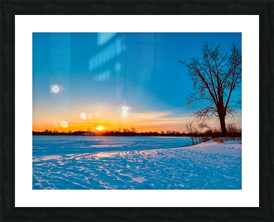 Sunrise in winter Picture Frame print