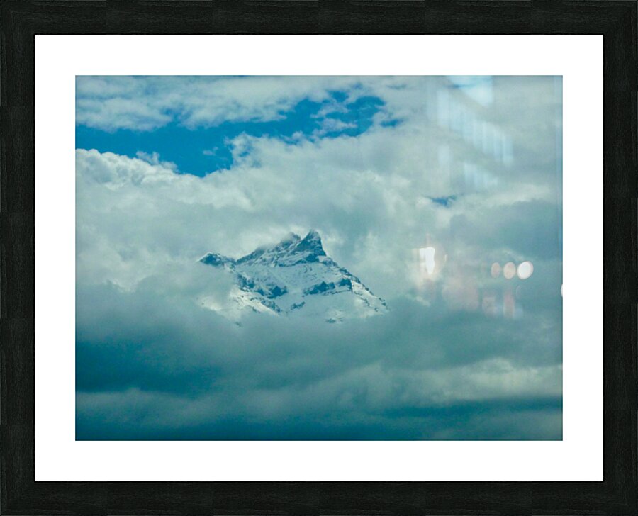 Summit in the clouds Picture Frame print