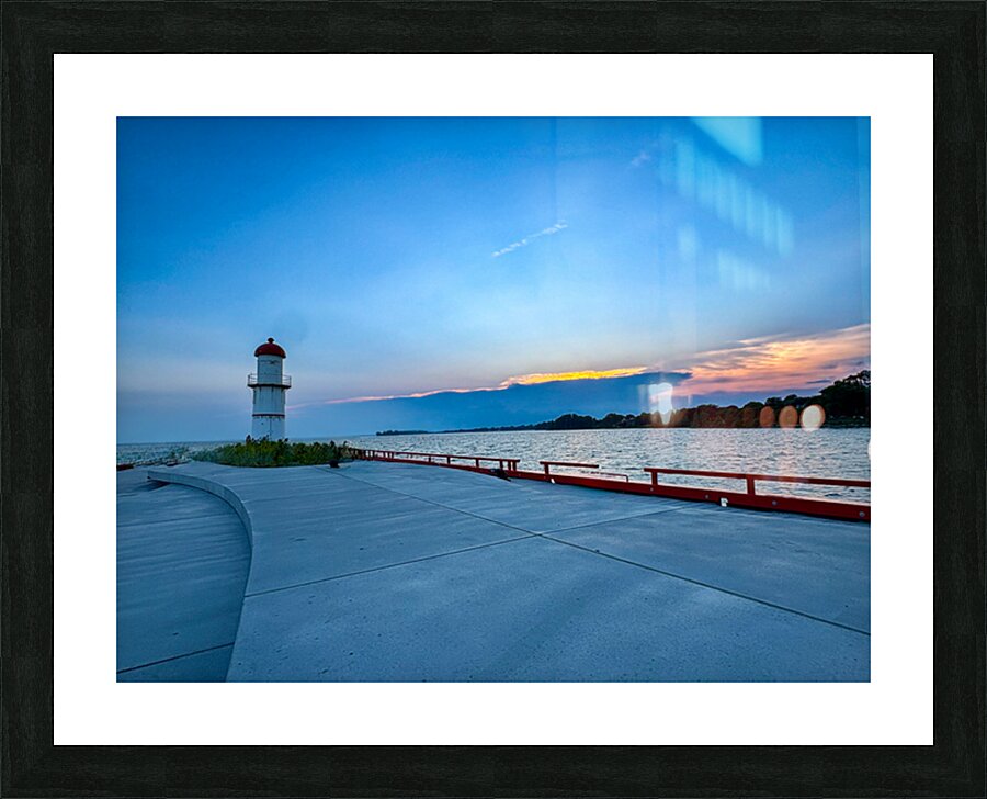 Sunset at the lighthouse Picture Frame print