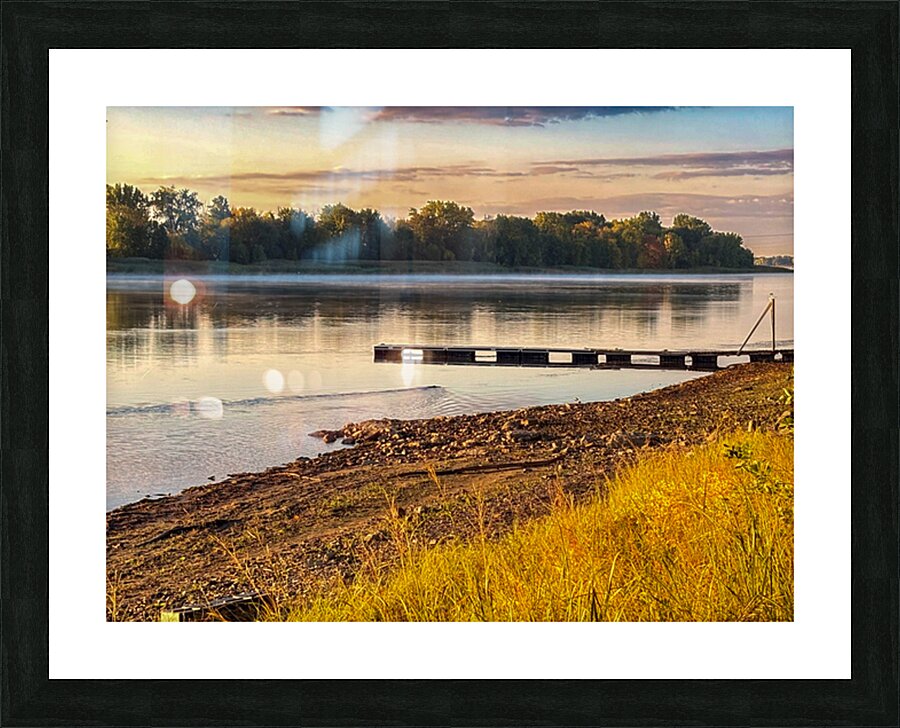 Mist wharf Picture Frame print