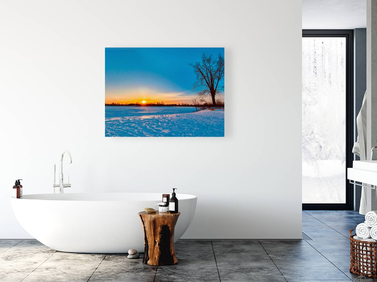 Sunrise in winter Reproduction