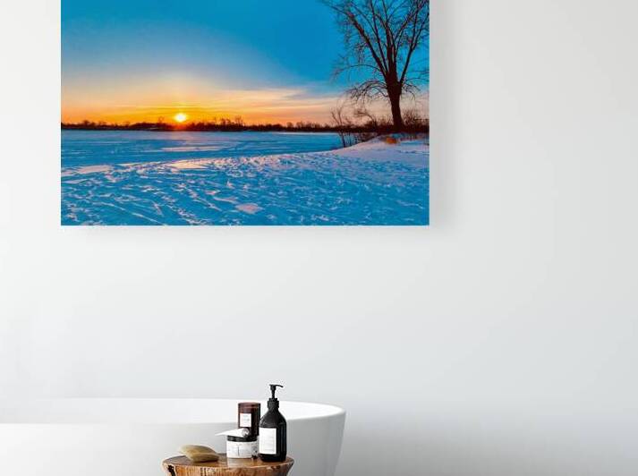 Sunrise in winter by Genevieve Gagnon