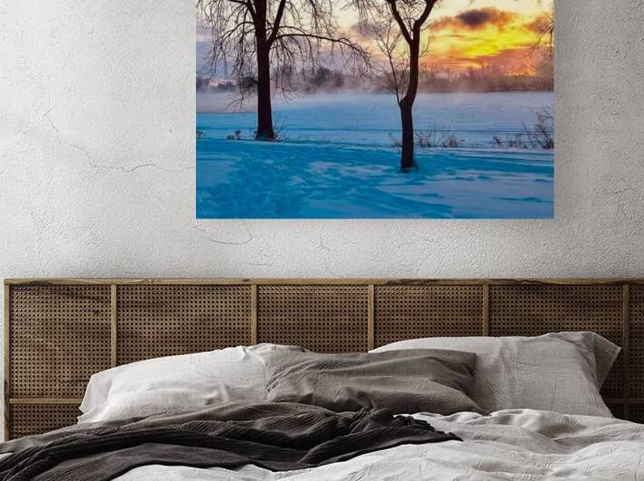 Sunrise behind the fog by Genevieve Gagnon