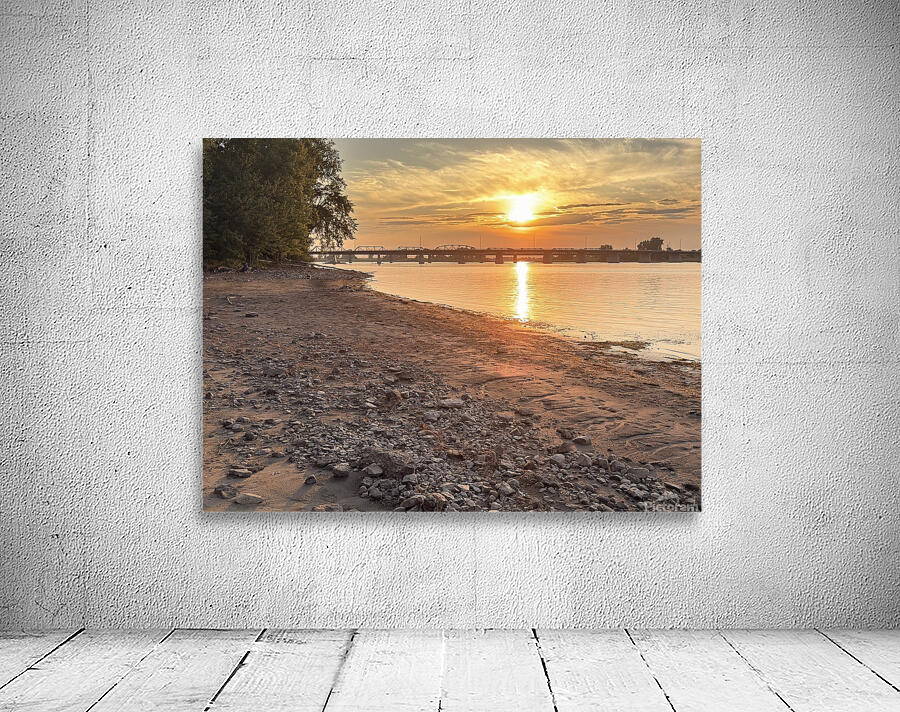Sunset on a bridge Wall Preview