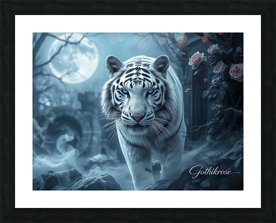 White Tiger Picture Frame print