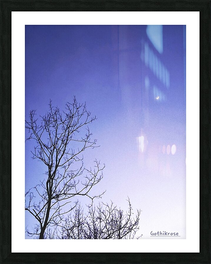 Night time moon Picture Frame print
