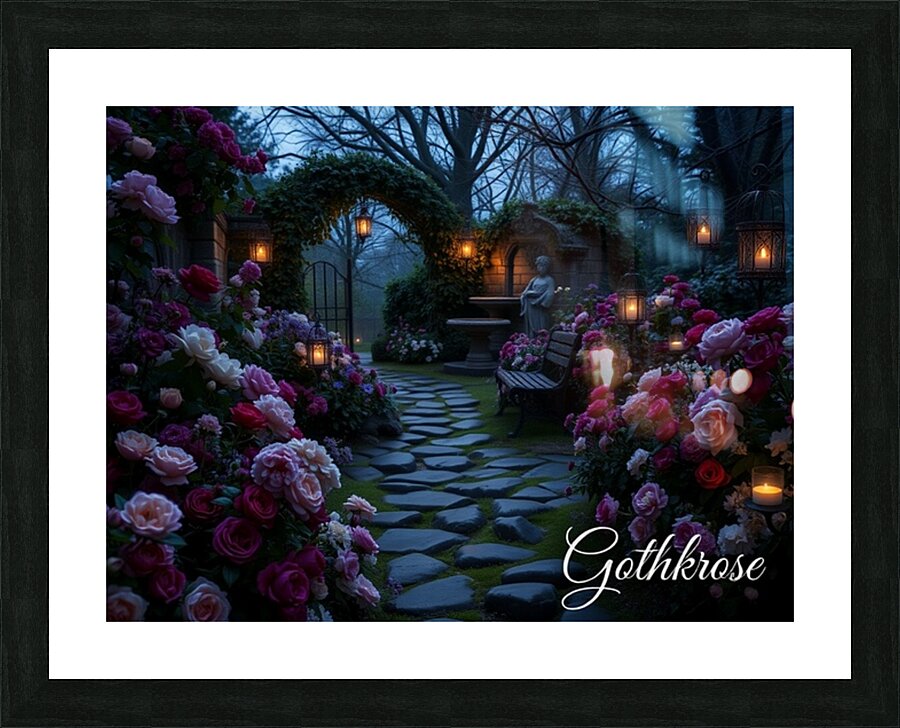 Gothic Garden Picture Frame print