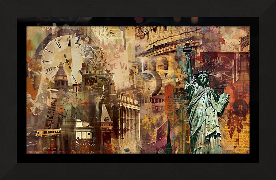 Statue of Tower Colosseum 1 Picture Frame print